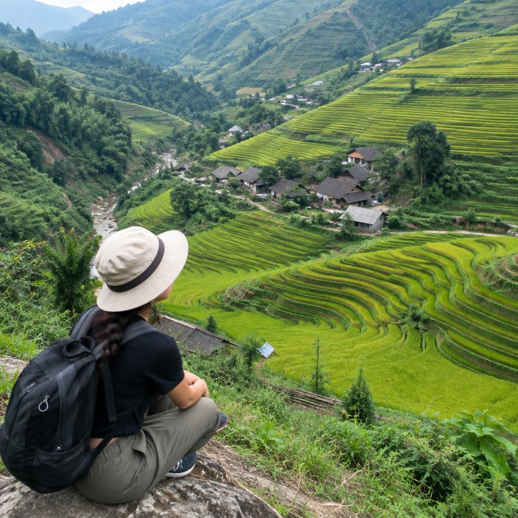Panoramic view of Sapa